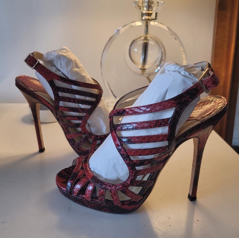JIMMY CHOO Python Sandals - Picture 5 of 16